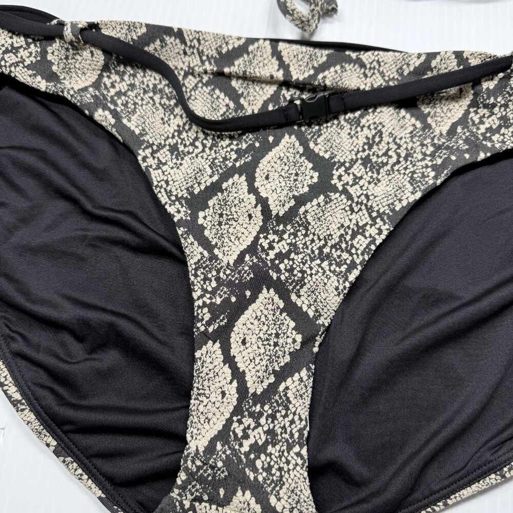 Andie Bikini Set Snake String Bikini Top Sz M & Riviera Bikini Bottom Size L - Picture 8 of 11